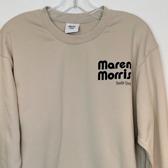 Maren Morris Tan Graphic Humble Quest Concert Sweatshirt Large - Picture 2 of 11